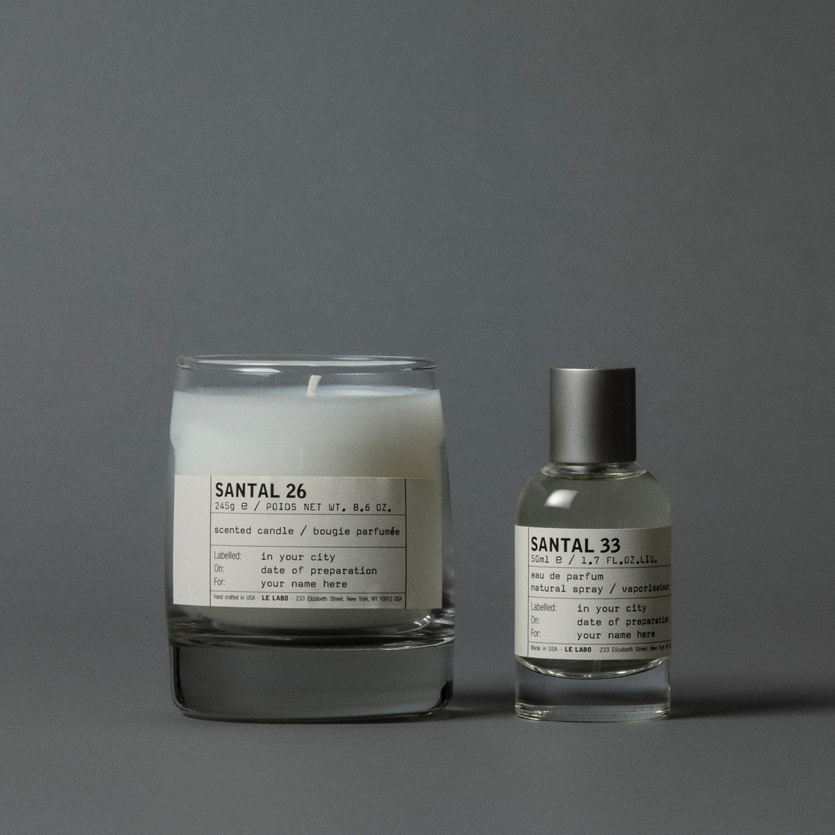 Fragrances SANTAL 33 & SANTAL 26 SET | eau de parfum & classic candle